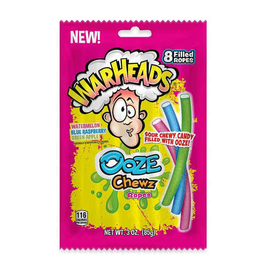 Warheads Ooze Chewz Ropes Sachet 85gr