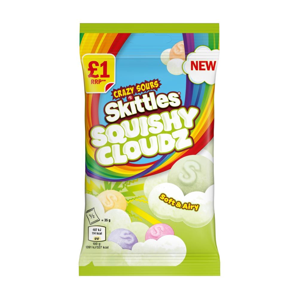 Skittles Squishy Cloudz Crazy Sours 70gr