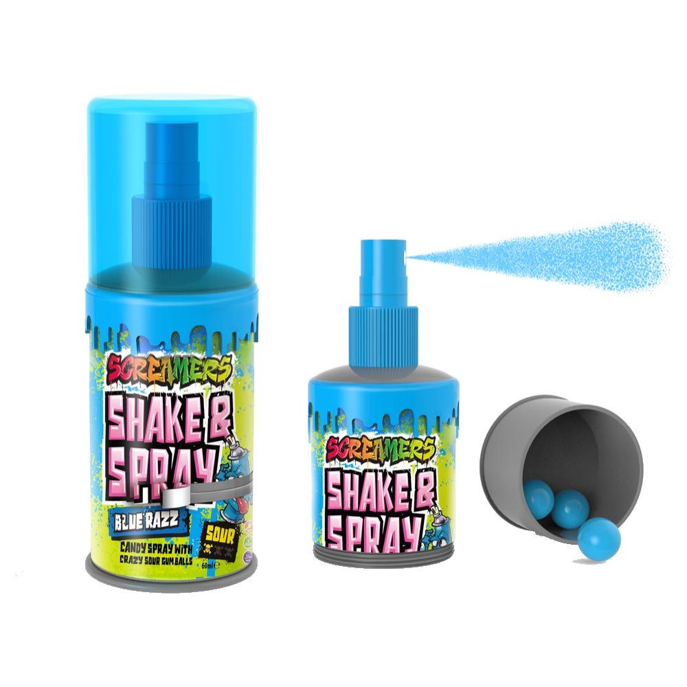 Screamers Shake & Spray Blue Razz 60ml