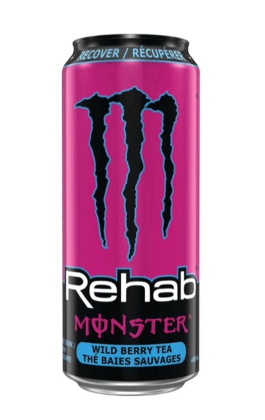 MONSTER REHAB RECOVER WILD BERRY TEA Versione CANADA 458ML
