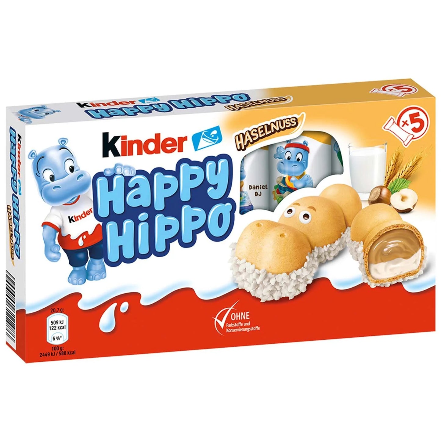 KINDER HAPPY HIPPO NOCCIOLA 5 PEZZI