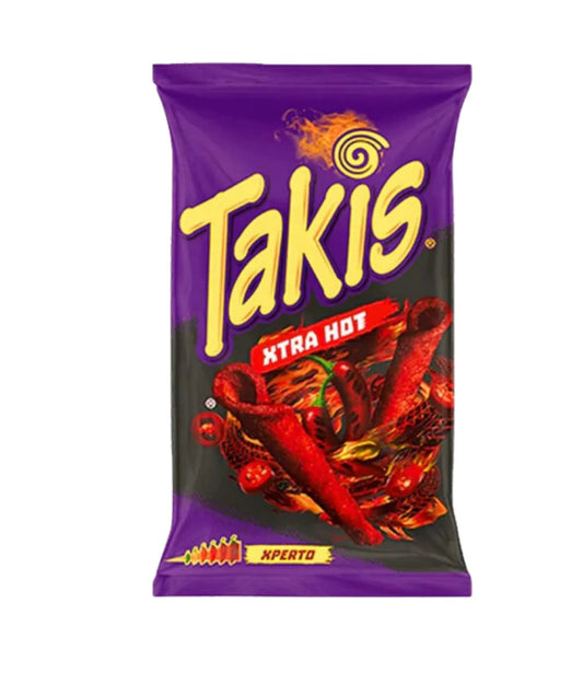 Takis Xtra Hot chips di mais extra piccanti 90 g