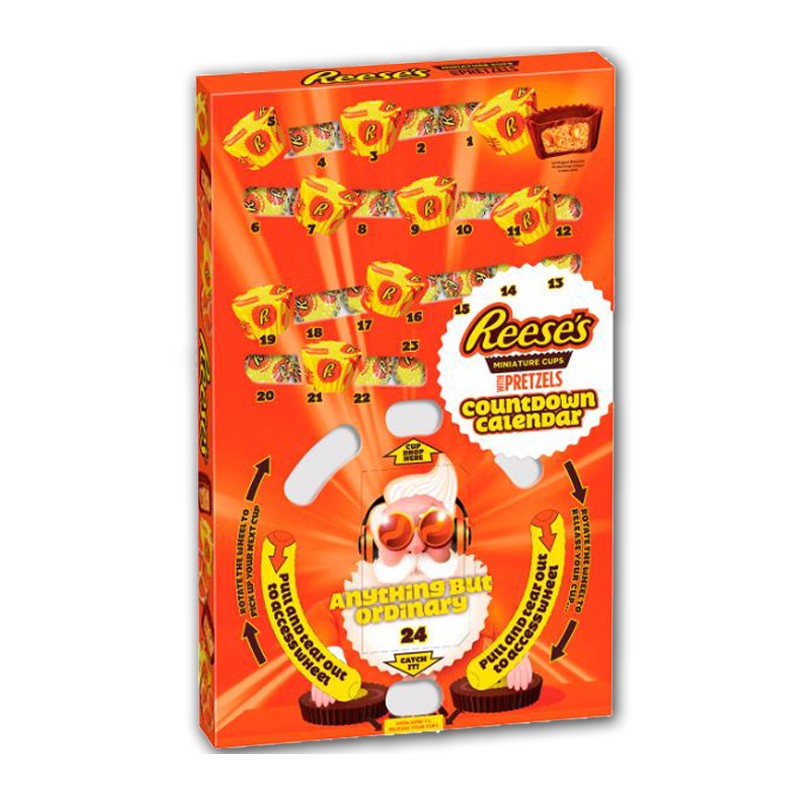 Calendario dell'avvento Reeses Peanut Butter PRETZEL CUPS GRAVITY 236GR