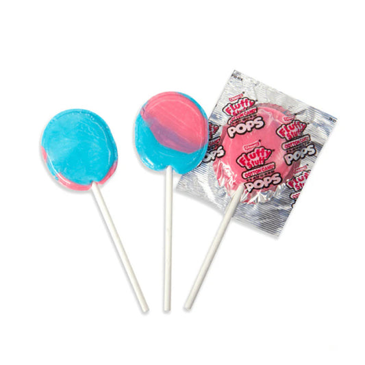Lollipop Charms Fluffy Stuff Cotton Candy Pops, lecca lecca allo zucchero filato
