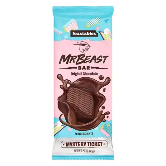 Feastables Mr Beast Bar Original Chocolate, barretta al cioccolato di Mr Beast da 60g