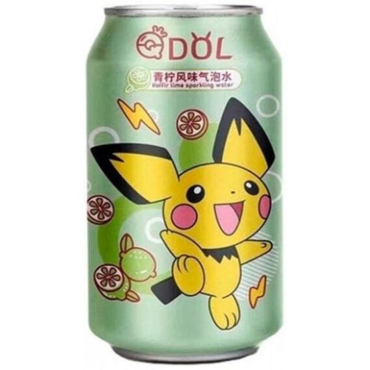 QDol Pokémon Pichu bevanda gassata al gusto di lime 330 ml
