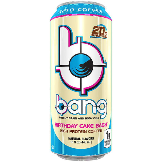 Bang Energy Keto-Coffee Birthday Cake Bash 473ml VERSIONE USA(COLLEZIONE)