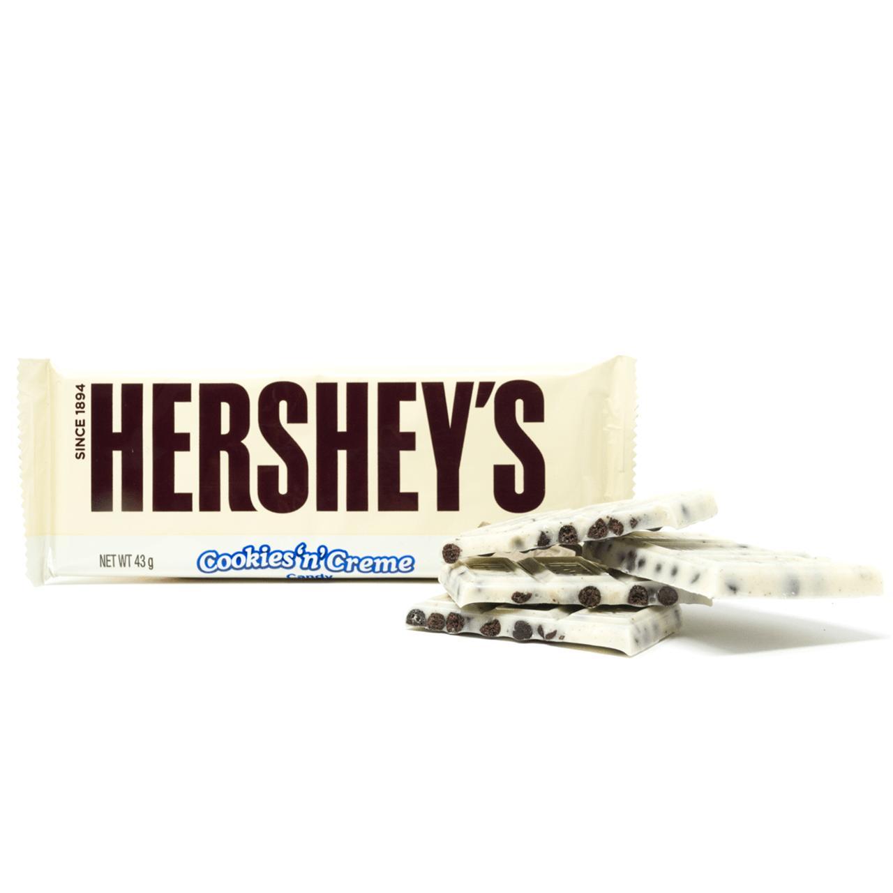 Hershey's Cookies'n'Cream, barretta al cioccolato bianco e cookies 43gr