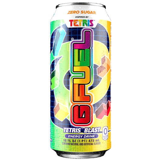 G FUEL - Tetris Blast (Gusto Caramella Arcobaleno) Bevanda Energetica Zero Zuccheri - 16fl.oz (473ml)