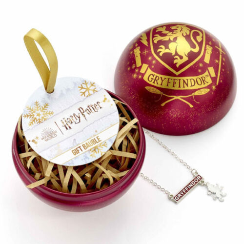 Harry Potter Pallina di Natale ufficiale di Grifondoro con collana della casa