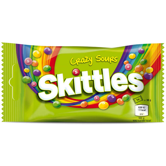 Skittles Crazy Sours -frutta acida 38 gr